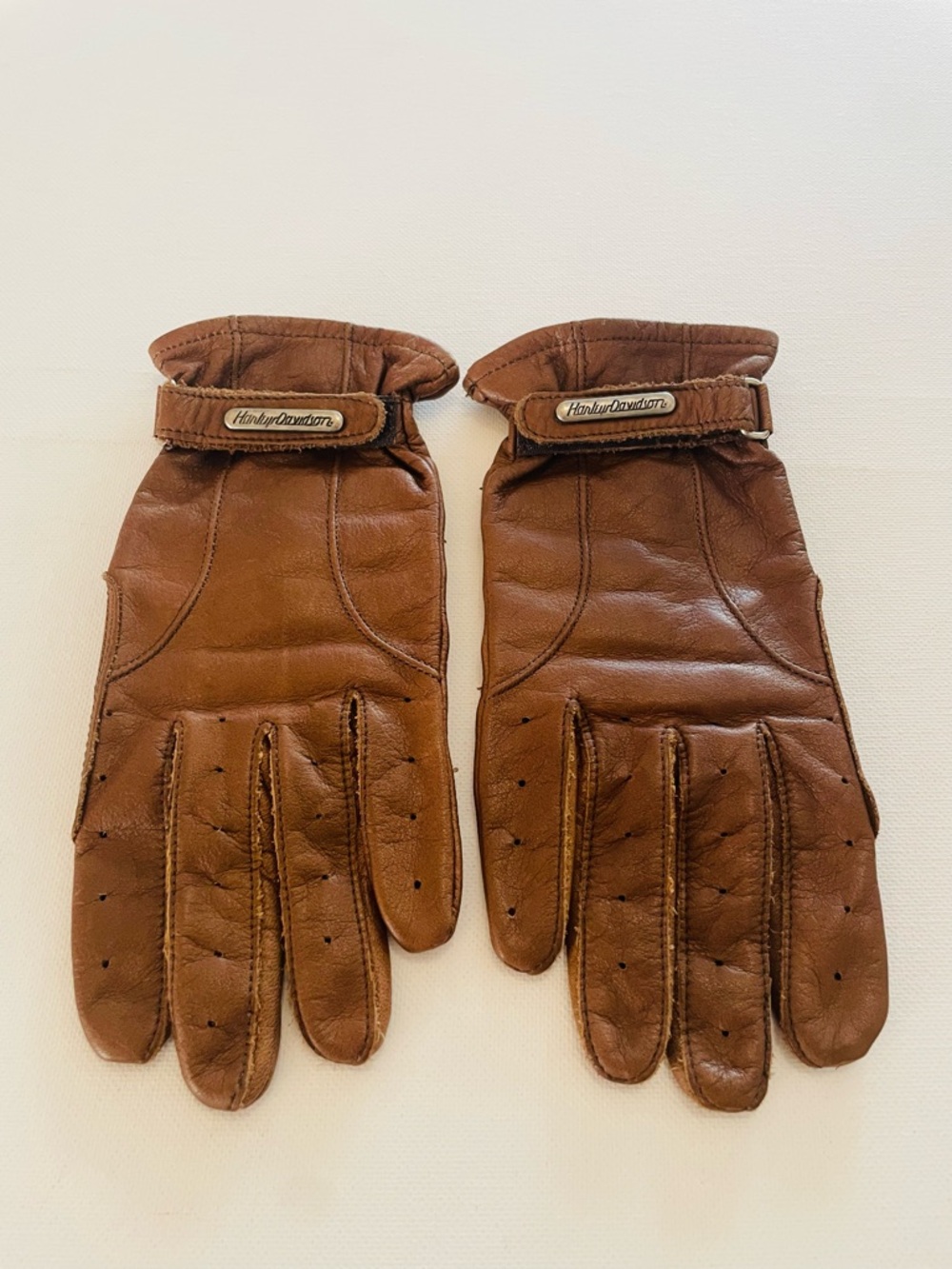 Vintage Harley Davidson Women’s Leather Riding Gloves Size M